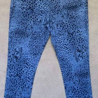Син дънков панталон с леопарди WGF1738