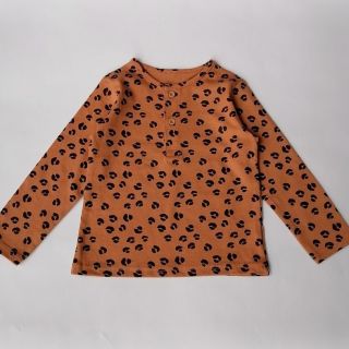 Кафява блузка с леопардов принт DTY1199