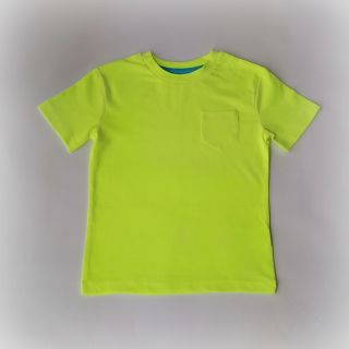 Неоновожълта тениска с джобче DNX1251-2
