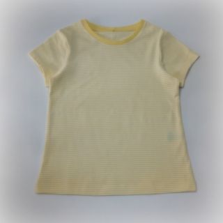 Бяла тениска на жълто райе GGE158-1