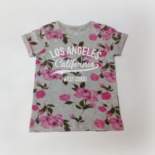 Сива тениска с рози LOS ANGELES GPM7818