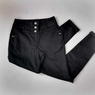 Черен дънков панталон с висока талия  WGF2449
