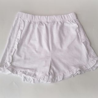 Бели къси панталонки с къдрици GNX1273-3