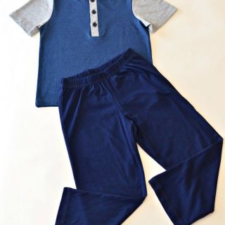 Пижама в сиво и синьо GN3016