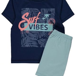 Синя пижама с палми SURF VIBES DGE9016