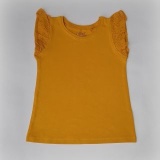 Блузка в цвят горчица с дантела GNX1262-3
