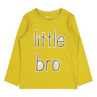 Блуза в цвят горчица с надпис LITTLE BRO DTU1204