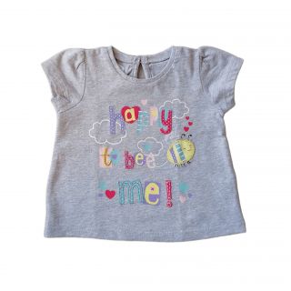 Сива тениска Happy to be Me  WGF2811