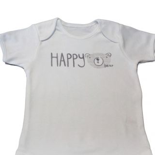 Бяло боди HAPPY BEAR GE1235-2