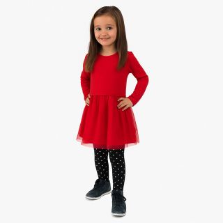 Червена рокля с тюл  GНМ1319 Червена рокля с тюл  GНМ1319