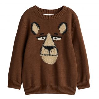 Кафяв пуловер с мече  DHM1302