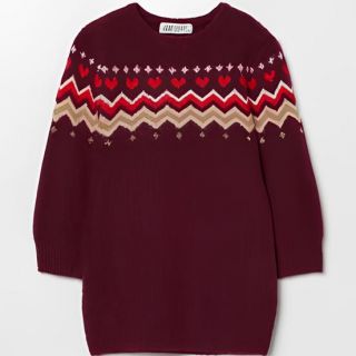 Плетена рокля в бордо GHM1257