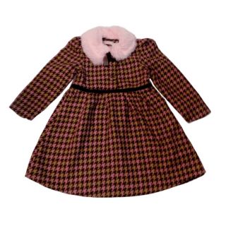 Зимна рокля с пухена яка WWF734 Зимна рокля с пухена яка WWF734