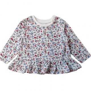 Бяла блузка с черешки и цветя  GMAT1278-2