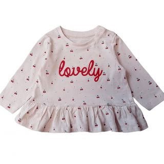 Розова блузка с черешки и надпис  GMAT1278