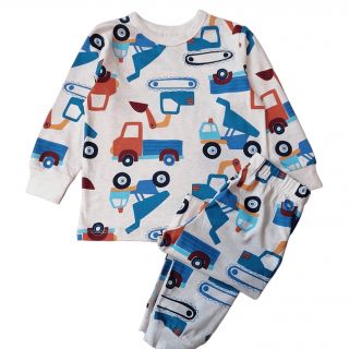 Бяла пижама с камиони и багери DMAT1276-1