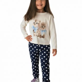 Тъмносин панталон на точки с подплата GHM1123