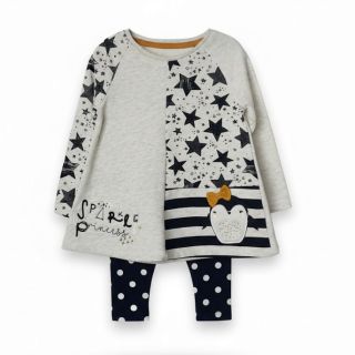 Комплект с пингвинче и звездички GE113