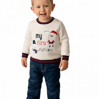 Бежова коледна блузка MY FIRST CHRISTMAS DE9007 Бежова коледна блузка MY FIRST CHRISTMAS DE9007