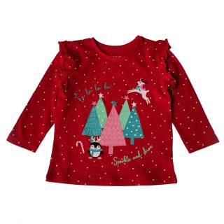 Червена блузка с коледни мотиви  GMAT1223