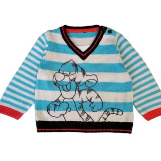 Пуловер на райе с тигър VGM158