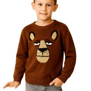 Кафяв пуловер с мече  DHM1302