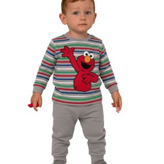 Сив комплект на цветно райе с Елмо WHMM1797/993-3 Сив комплект на цветно райе с Елмо WHMM1797/993-3