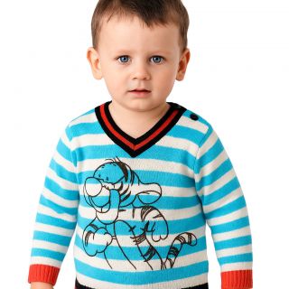 Пуловер на райе с тигър VGM158