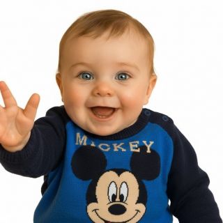 Син пуловер с Мики Маус WPM7062 Син пуловер с Мики Маус WPM7062