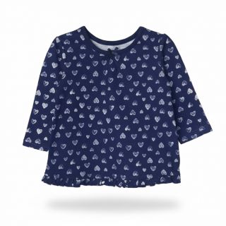 Тъмносиня блузка на сърчица GGE1154-2