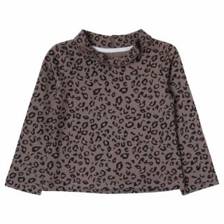 Блуза с къдрици и леопардов десен VGE241-2