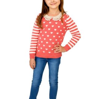 Пуловер с плетена якичка WGF1875