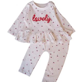 Розов комплект с черешки и надпис  GMAT1278