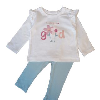 Бял комплект с цветя  GMAT1283