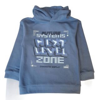 Син суитшърт с надпис  DMAT1304