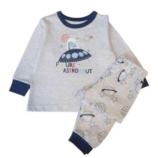 Сива пижама с космически кораб  DMAT1306-2
