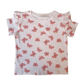 Рипсена тениска с пеперуди  GHM1366