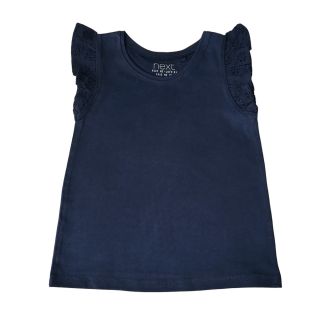 Тъмносиня блузка с дантела GNX1262-2