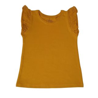 Блузка в цвят горчица с дантела GNX1262-3