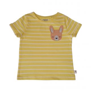 Жълта тениска на райе със зайче GNX1263 Жълта тениска на райе със зайче GNX1263