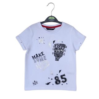 Бяла тениска с китара 85 DGE418-2