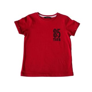 Червена тениска с надпис 85 TOUR DGE418