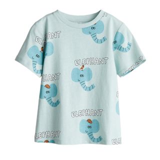 Тениска в цвят мента със слонове DHM1332-1