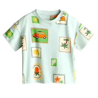 Tениска в цвят мента с картинки DHM1343