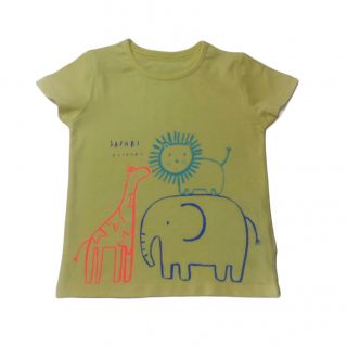 Електриковожълта тениска с животни DMR9030