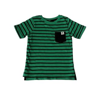 Тъмнозелена тениска на райе с палма GGE1761-4