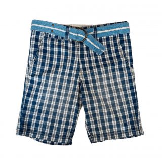 Карирани панталонки в тъмносиньо и бяло WHMM2859